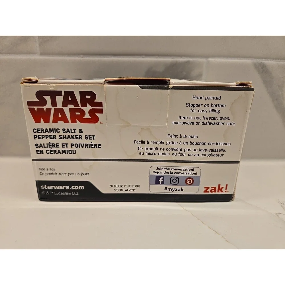 zak! Star Wars Darth Vader‎ & Stormtrooper Ceramic Salt & Pepper Shaker Set